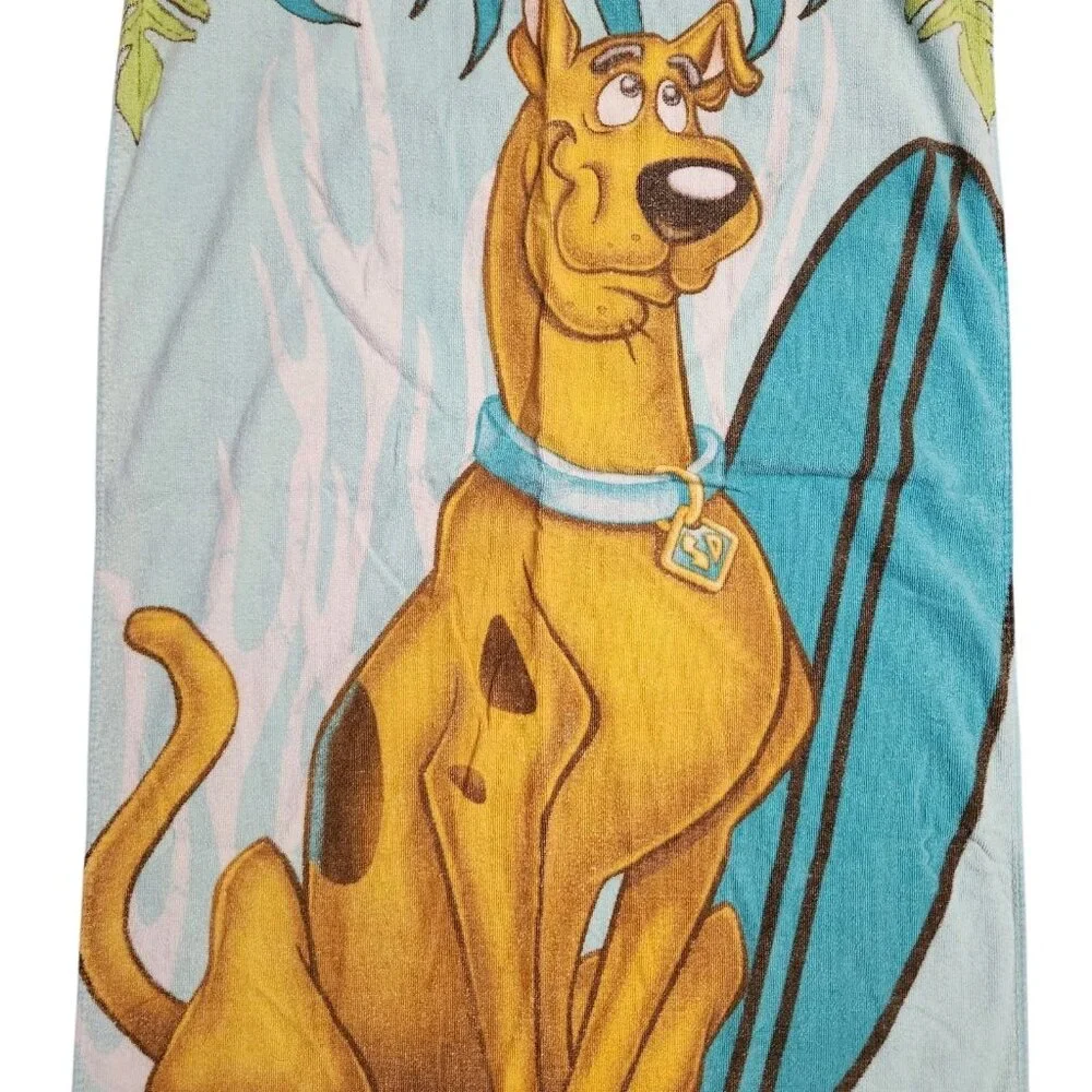 Vintage Scooby Doo Beach Towel Graphic Surfing Colorful Cartoon